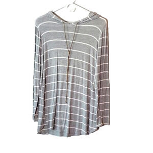 THERUSTICRACK, sriped, gray, light hoodie, with elbow patch